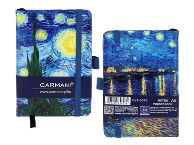 Блокнот Carmani Ван Гог Звездная ночь с ручкой,14,8х10,5 см (021-5075)