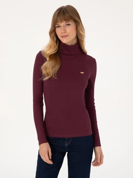 Гольф-водолазка жіноча U.S.Polo Assn G082SZ082-000-2296800 (Plum) XS Бордова (8683859341658)