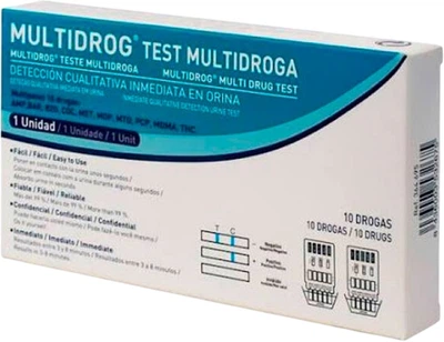 Експрес-тест Stada Multidrug Test With Urine 10 Drugs на наркотики 1 шт (8436003530459)