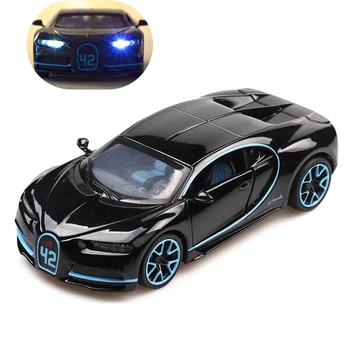 Машинка Bugatti Chiron игрушка моделька металлическая коллекционная 14 см Черный (3865986)