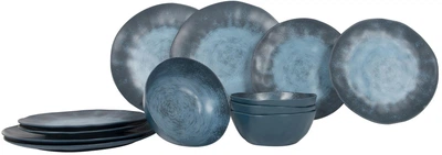 Набір обідніх тарілок круглих Gimex Tableware Stone Dark Blue 12 шт (6917100) (DAS303880)