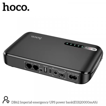 ДБЖ для роутера Hoco DB62 Imperial emergency UPS 5-12V/18W 20000mAh Black
