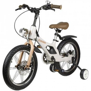 Двухколесный велосипед CRUZZER Cruiser ICONIC с ручным дисковым тормозом и надувными колесами 16", Бело-коричневый
