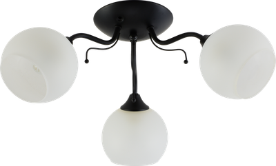 Люстра стельова Light House SRS-20759/3 чорна, плафони білі