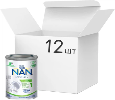 Упаковка пищевого продукта для специальных медицинских целей, смеси сухой NAN ExpertPro Total Comfort 1 для детей с рождения x 12 шт (7613035710795)