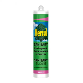 Силікон санітарний Hercul Sanitary 280 мл / 325 г прозорий