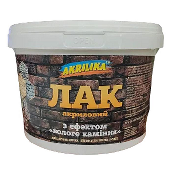 Лак акриловий Akrilika по камінню вологе каміння 1.0кг