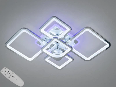 Люстра LED Diasha світодіодна з пультом та диммером 150W 12х50х75см білий