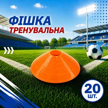 Набір тренувальниих фішок SPORTREAL помаранчеві 20 шт