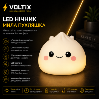 Детский силиконовый ночник-игрушка Xiaomi Jinwu Longbao Дракончик сенсорный аккумуляторный 7 цветов