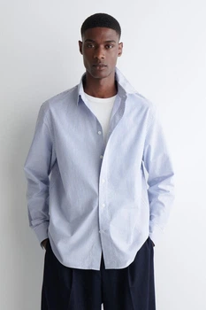 Сорочка чоловіча COS cotton oxford shirt 1307720002 XL Біло-блакитний
