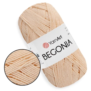 YarnArt Begonia, №5303 Абрикос 100% мерсеризована бавовна, турецька літня пряжа для в'язання спицями та гачком, Ярн Арт Бегонія, нитки для в'язання