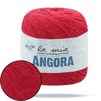 La Mia Angora, Червоний №4 - пряжа для в'язання 50г/125м, 15% ангора / 15% віскоза / 50% поліамід
