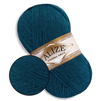 Alize Angora Gold, Петроль №17 – тонка пряжа з ангорою, 100 г/550 м, акрил 80% / шерсть 20% - для в'язання светрів, шарфів, шалей