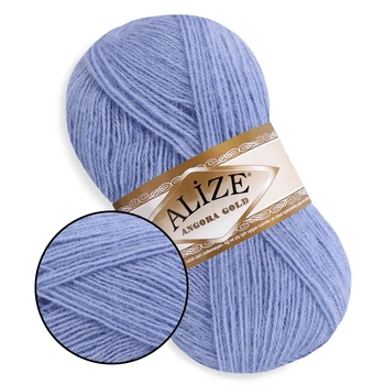 Alize Angora Gold, Блакитний №40 – тонка пряжа з ангорою, 100 г/550 м, акрил 80% / шерсть 20% - для в'язання светрів, шарфів, шалей