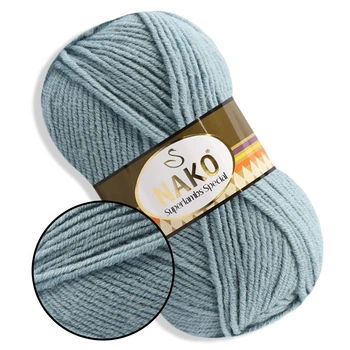 Nako Superlambs Special, Джинс №13876, полушерстяная пряжа, 100 г / 200 м, 49% шерсть / 51% акрил, для свитеров, шапок, шарфов