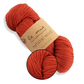 La Mia Natural Wool, Сицилийский апельсин №266 - шерстянная пряжа для вязания средней толщины, 100г/200м, 100% шерсть