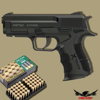 Стартовый пистолет Retay XTreme + 20 патронов, сигнальный под холостой патрон 9мм, Шумовой