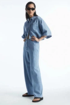Джинси жіночі COS straight-leg denim trousers 1120675003 Eur 38 Блакитний