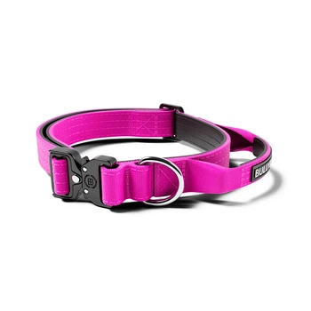 Тактичний нашийник для цуценят та міні собак BullyBillows Combat Collar Handle 2.5 cm XS-M: 25 мм, ОШ 34-46 см Малиновий