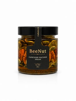 Мед с пеканом и тыквенными семечками BeeNut 255г
