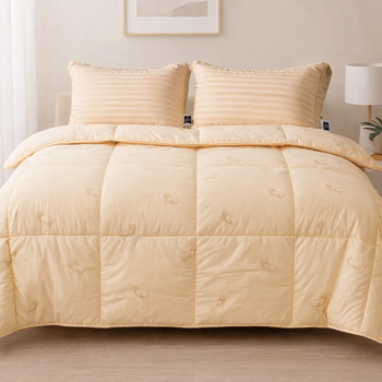 Набір вовна №9564 "Gold camel" Wool Літо (Ковдра + подушка) 200*220+50*70 (2 шт.)