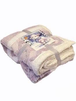 Плед-пододеяльник на овчине Malloory Home Узор 200*230 см Сирень