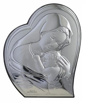 Срібна ікона "Богородиця з Ісусом" 11х9см Valenti (81051 1L)