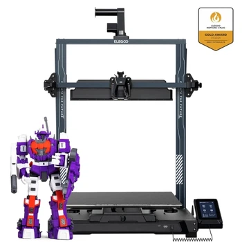Принтер 3D Elegoo Neptune 4 Plus, Black, FDM, робоча область - 320x320x385 мм, відкритий корпус, для PLA/TPU/PETG/ABS/ASA/Nylon, нитки 1.75 мм, 4.3' сенсорний екран, WiFi / USB / Lan (50.201.015300)