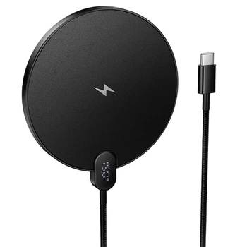 БЗУ Hoco CW62 Peak with digital display and cable 15W Black