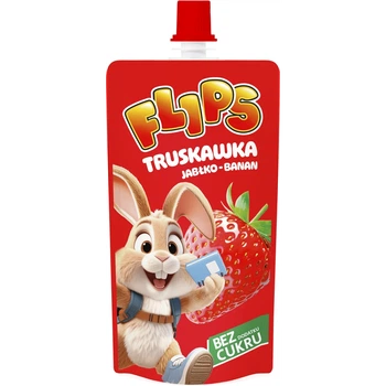 Пюре для дітей Flips Полуниця-банан-яблуко 100%