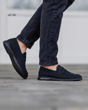 Лофери чоловічі Gresso 41 (26см) Full Black (арт 1405)