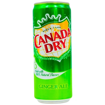 Імбирний ель б/а Canada Dry Ginger Ale 330 мл