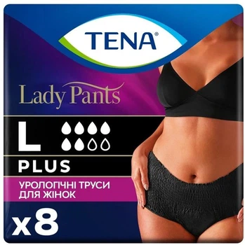 Подгузники-трусики для женщин Tena Lady Pants Plus Black (95-130 см) L 8 шт.