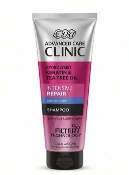 Шампунь Eva Advanced Care Clinic Hydrolysed Keratin & Tea Tree Oil Intensive Repair Anti-Dandruff 230 мл Египет