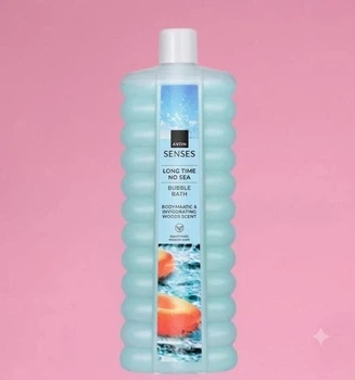 Піна для ванни Avon Senses Long Time No Sea Bubble Bath Zesty Marine & Invigorating Woods Skent Назустріч морю з свіжими морськими та бадьорими деревними нотами 1000 мл