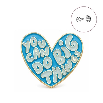 Значок-пин BROCHE брошь Цитаты You Can Do Big Things голубой BRGV115601