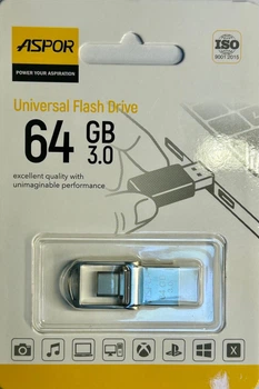 USB Flash Aspor AR104TC 64GB- срібло 3.0 Type C