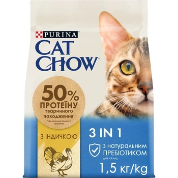 Сухий корм Purina Cat Chow Special Care 3in1 з індичкою 1.5 кг