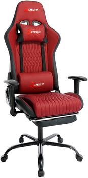 Fotel gamingowy Hedo 100095 z wysuwanym podnóżkiem Red (5907184130712)