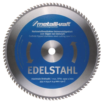 Пильный диск по нержавеющей стали Metallkraft 355 x 2,4 x 25,4 мм, Япония