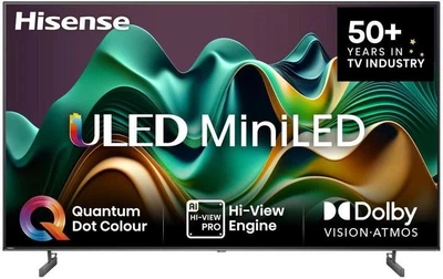 Телевизор Hisense 55U6NQ – 55″ QLED 4K Ultra HD Smart TV с технологией Quantum Dot, частотой 120 Гц, Dolby Vision, Dolby Atmos и системой VIDAA U7