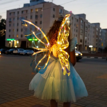 Крила ангела дитячі рухливі з підсвіткою та музикою для свят ігор (842019)