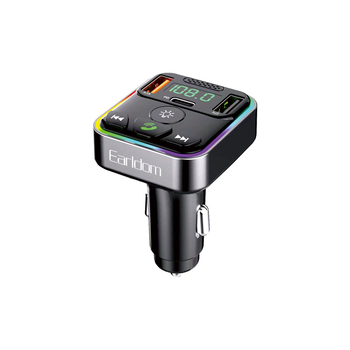 FM модулятор MP3 3.0A 2 USB прикуриватель черный Earldom ET-M114