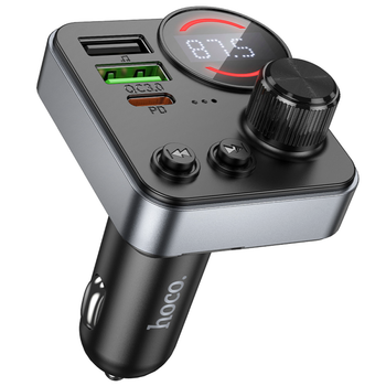 FM трансмиттер MP3 3.0A PD30W USB-C USB-A 48W Bluetooth 5.4 для автомобиля Hoco E86
