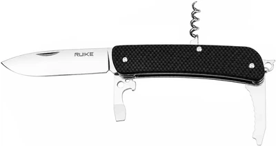 Мультитул Ruike Criterion L21 EDC туризм нержавіюча сталь G10 Slip-joint Чорний