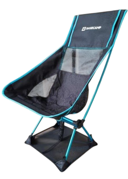 Крісло кемпінгове BaseCamp Compact L Black/Blue чорне/синє