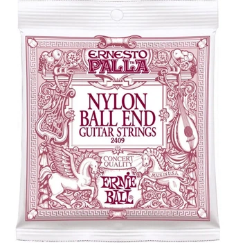 Струны для акустических и классических гитар Ernie Ball 2409 Ernesto Palla Nylon Black & Gold Classic Guitar Strings (Ball End)