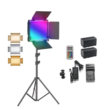 Аккумуляторный LED видеосвет U800+ RGB со стойкой 2.1 м, 2 аккумуляторами и зарядным устройством