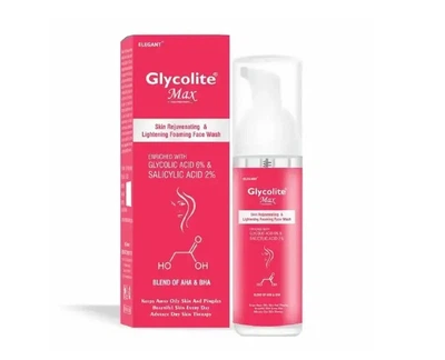 Пенка для умывания с гликолевой и салициловой кислотой Elegant Glykolite Max Face Wash 60 мл